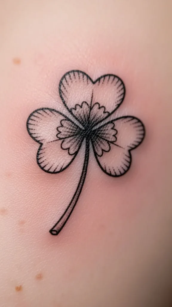 Clover with Dotted Center