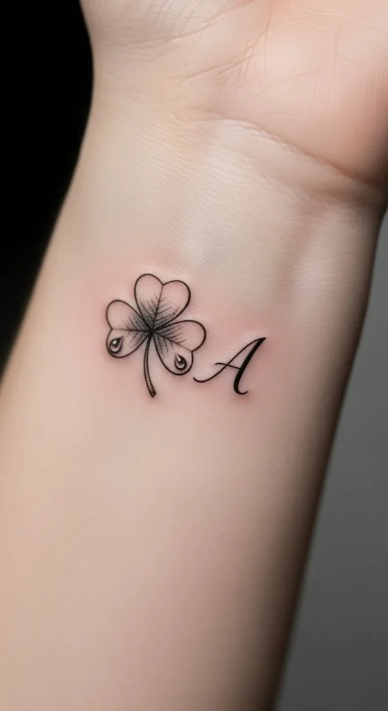 Clover with Initial Letter