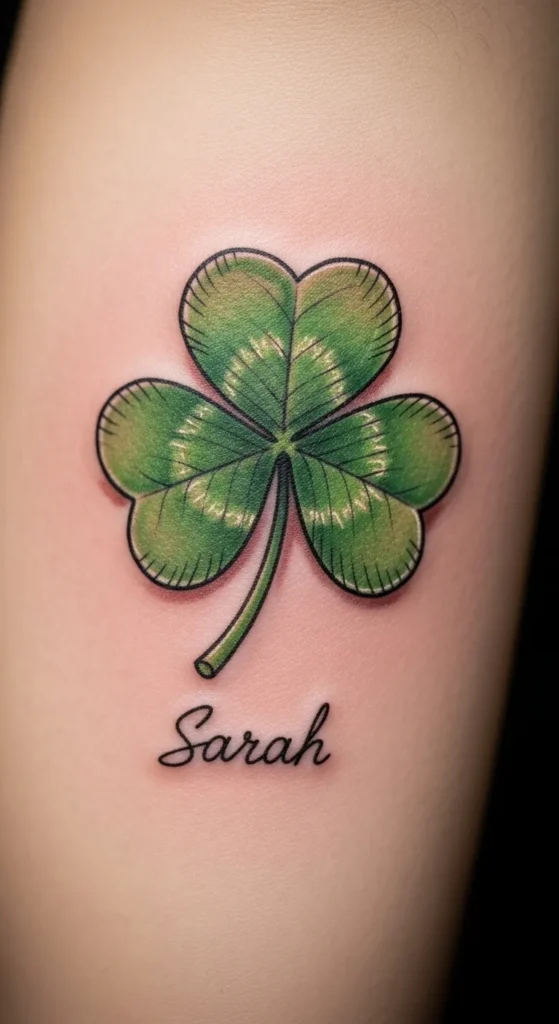 Clover with Name Script