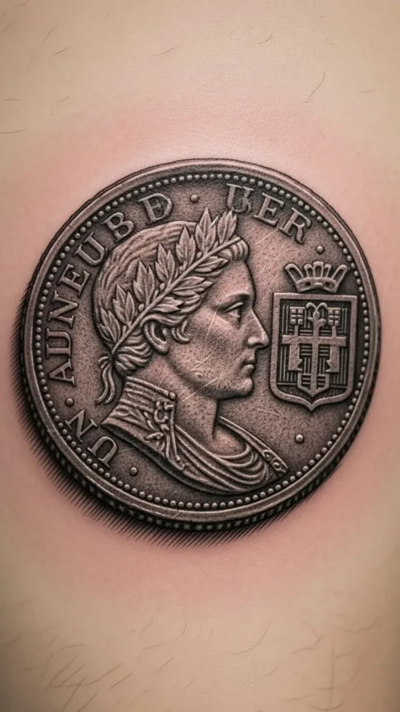 Coin with Minimal Texture Lines