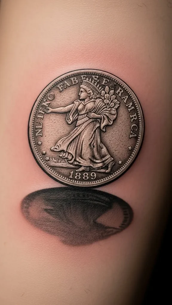 Coin with Soft Shadow