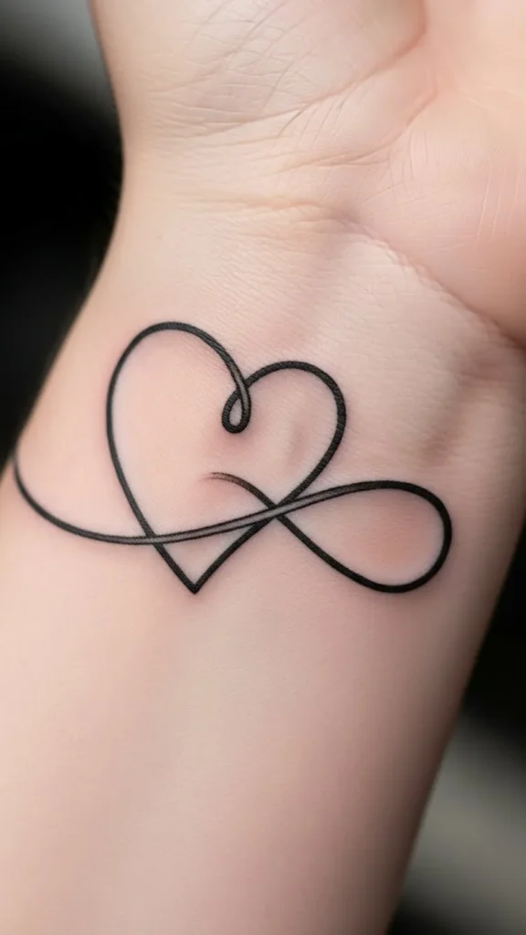 Continuous Line Infinity Heart