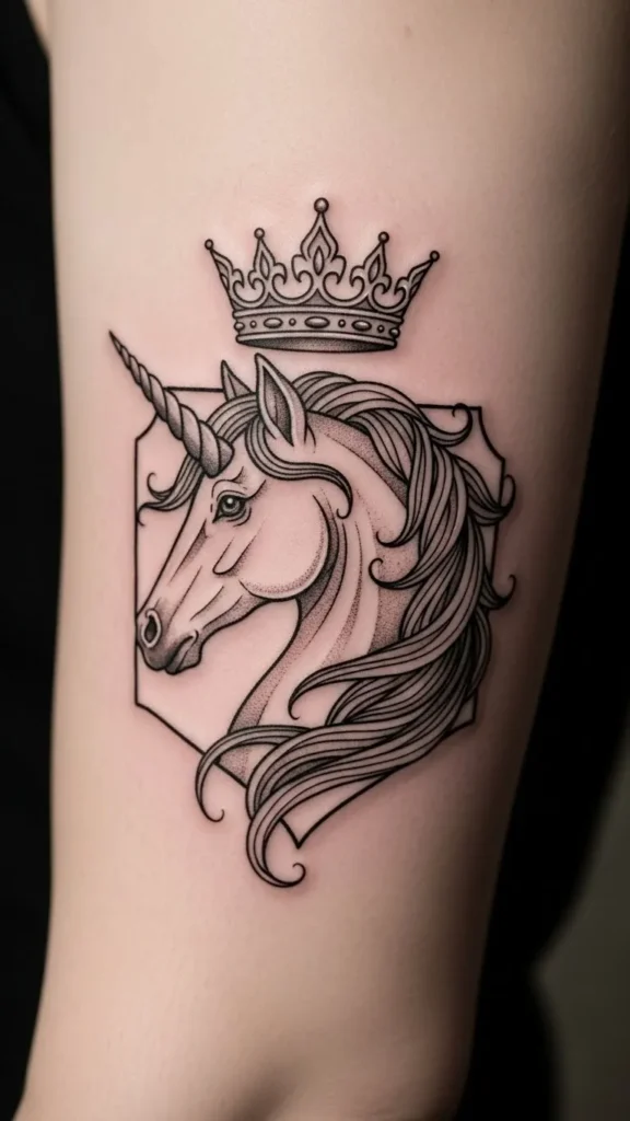 Crowned Unicorn Minimal Crest
