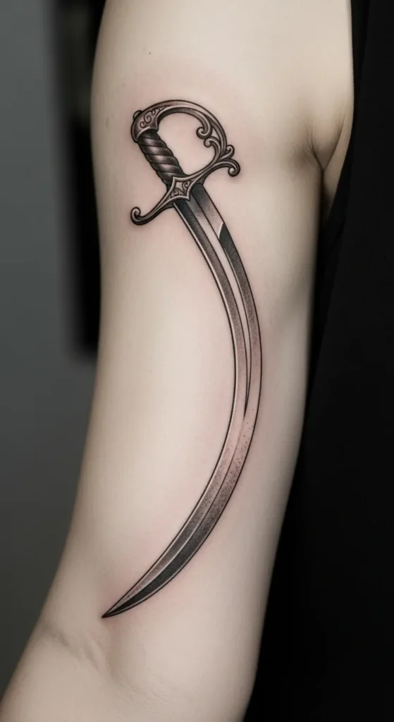  Curved Scimitar Tattoo