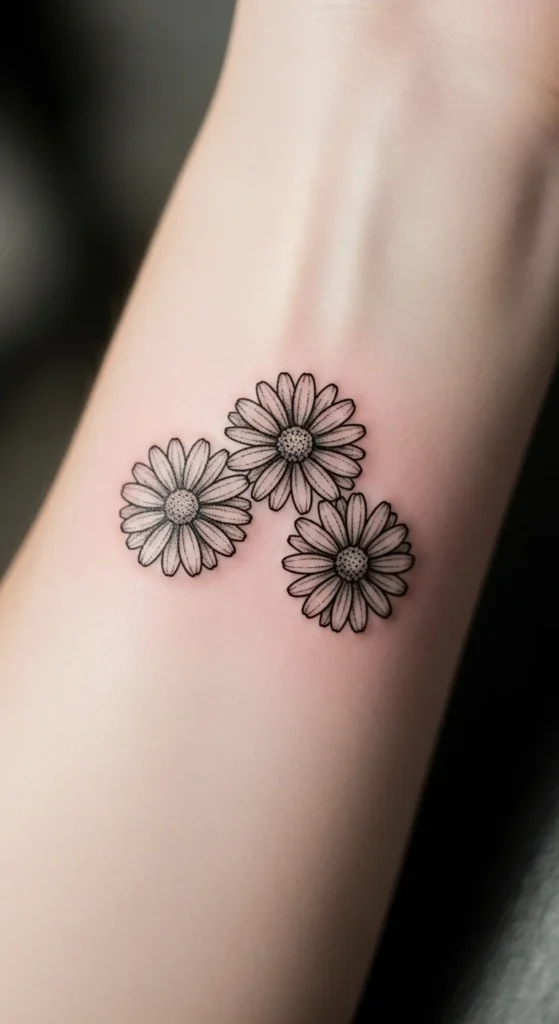 Daisy Trio Tattoo