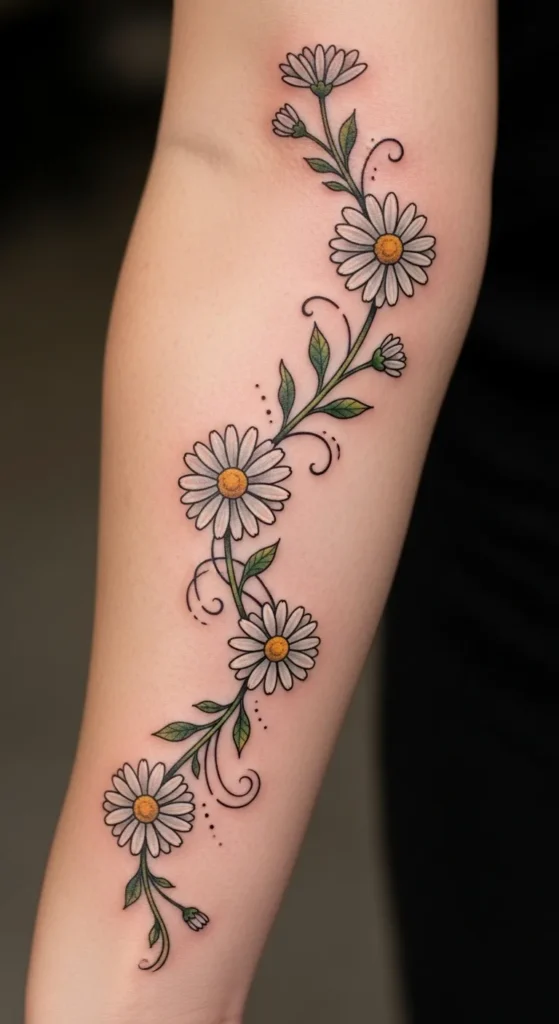 Daisy Vine Along Forearm