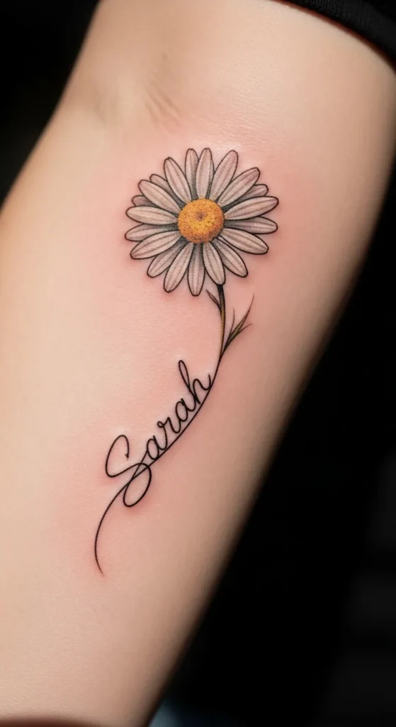  Daisy with Name Stem