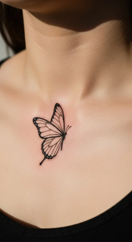 Delicate Butterfly Outline