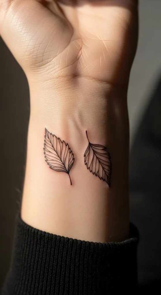Delicate Leaf Pair