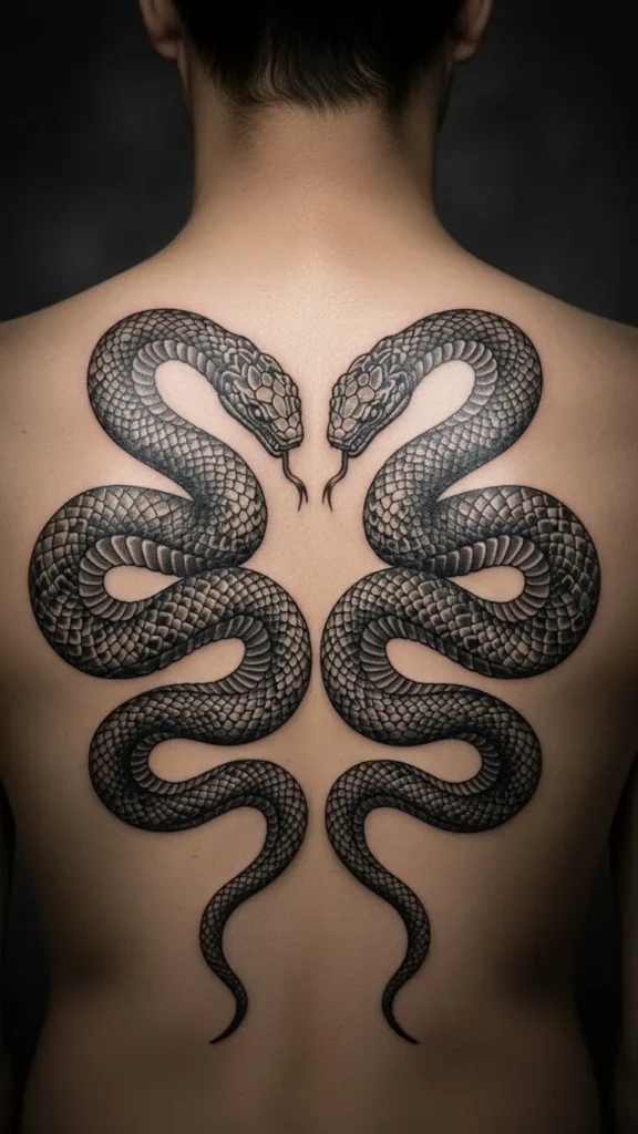 Double Serpent Mirror Design