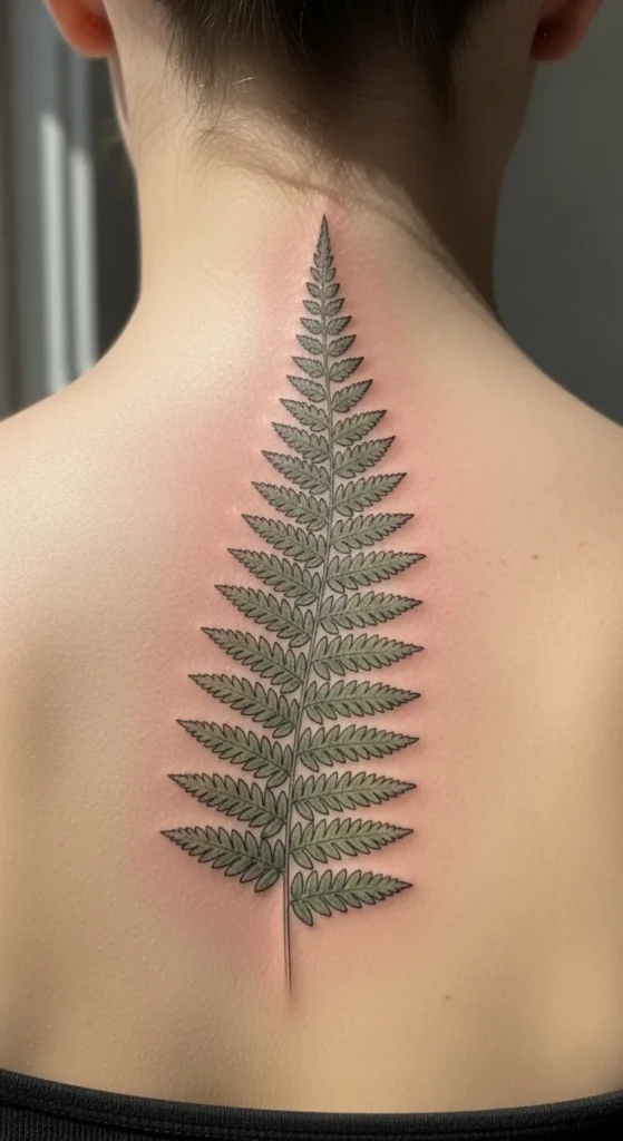 Fern Frond Spine Detail