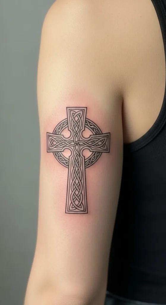 Fine Line Celtic Cross