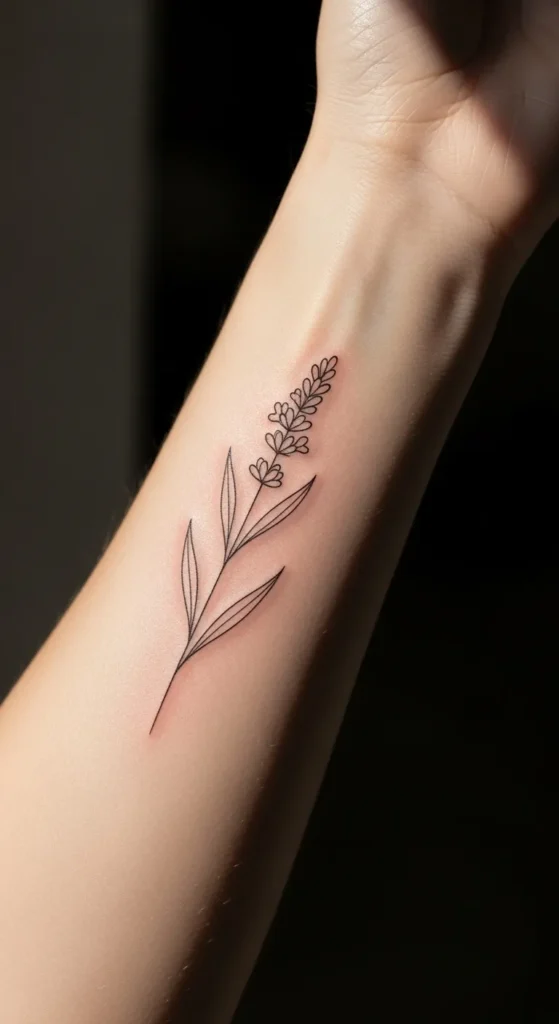 Fine Line Lavender Stem