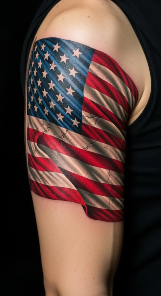 Flag Wrapped Around the Arm