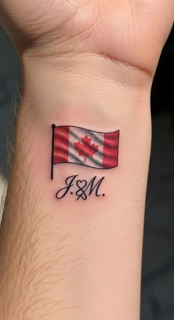 Flag with Family Initials