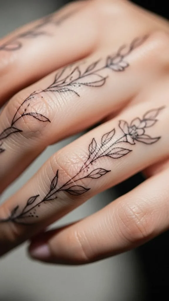 Floral Finger Flow Design