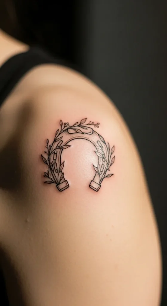 Floral Horseshoe Frame