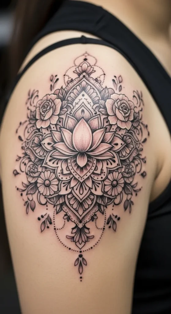 Floral Mandala Shoulder Cap