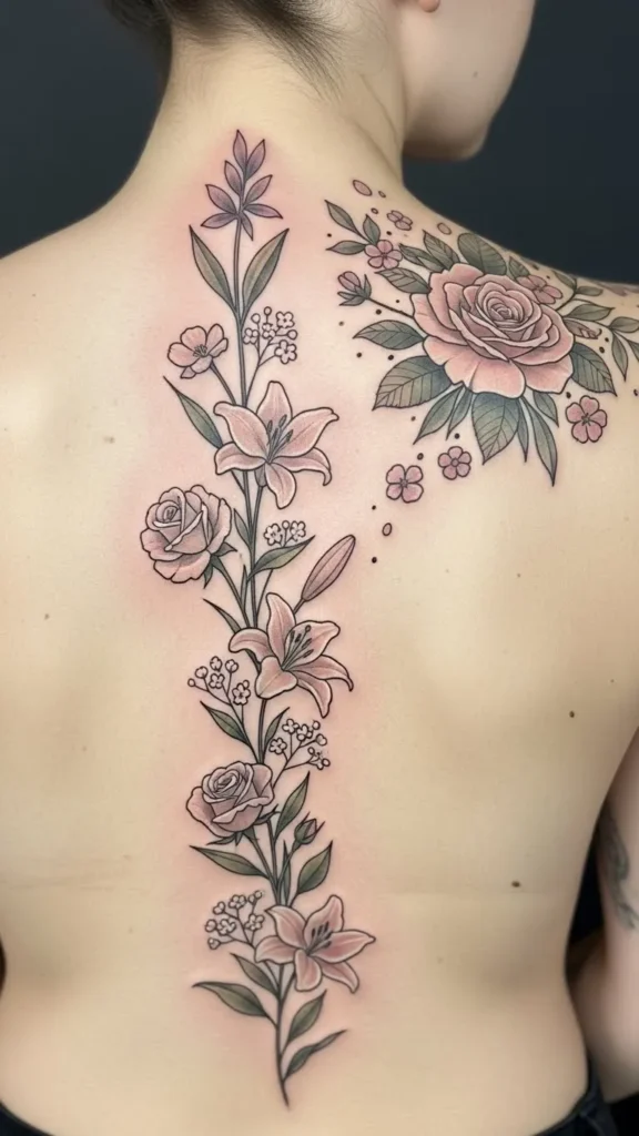 Floral Spine and Shoulder Blend