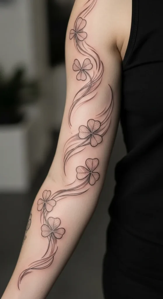 Flowing Clover Pattern Sleeve