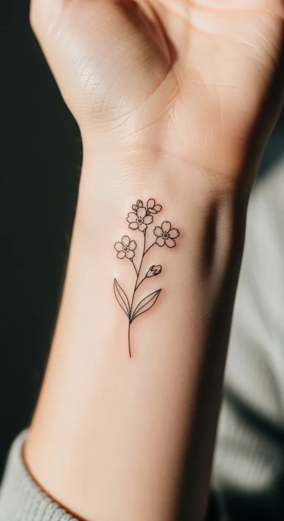 Forget-Me-Not Tattoo