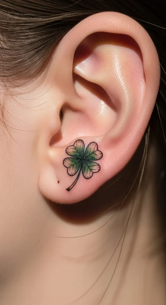 Four-Leaf Clover Micro Tattoo
