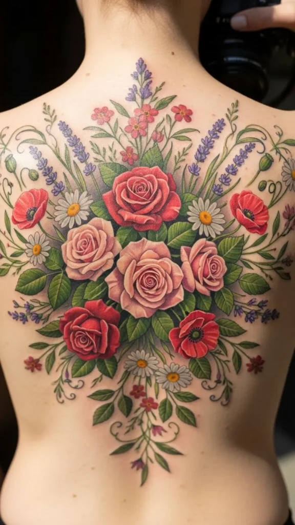 Full Back Floral Garden