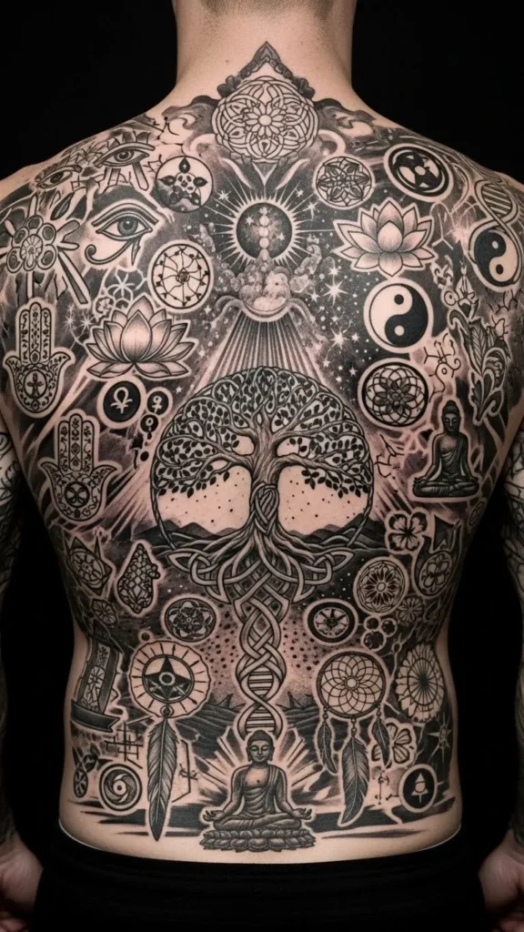 Full Back Symbol Collage