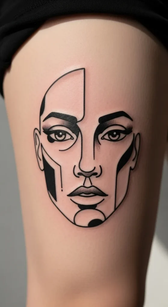 Graphic Face Illustration