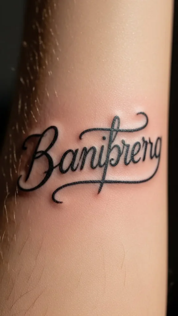Handwritten Name Tattoo