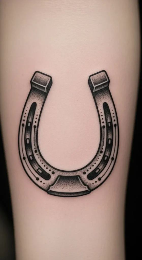Horseshoe With Dots Pattern