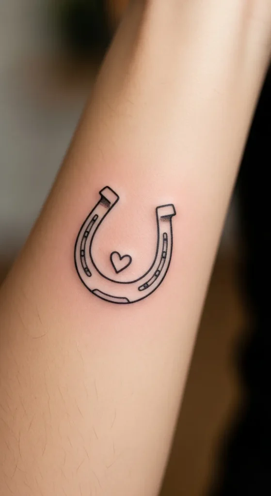 Horseshoe With Heart Center