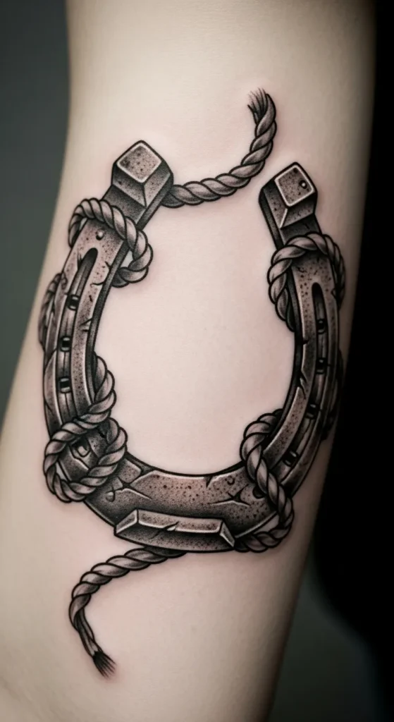 Horseshoe With Rope Detail