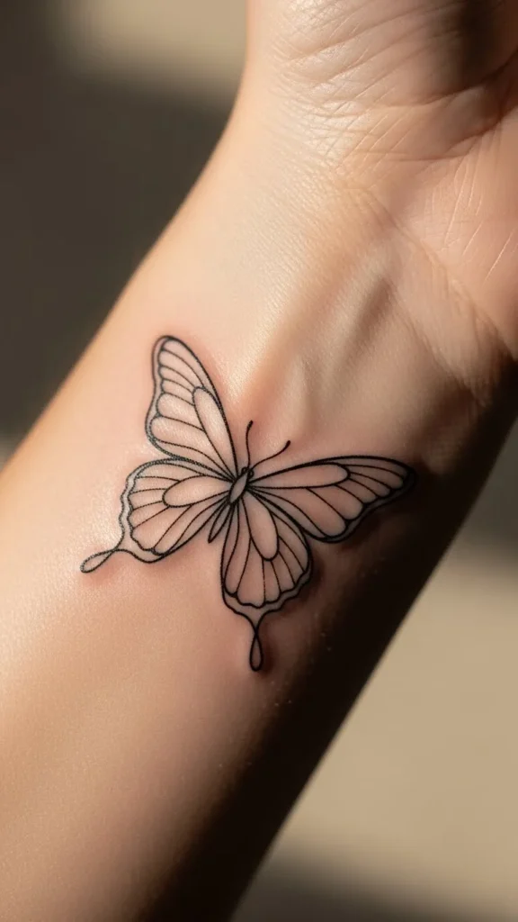 How to Design Simple Butterfly Outline Tattoos