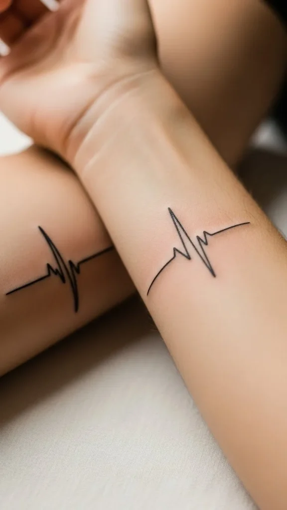 How to Design Tiny Matching Heartbeat Tattoos