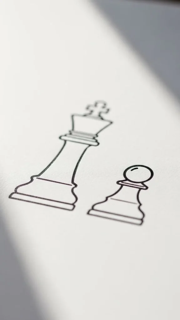 How to Draw Minimal Chess Tattoos
