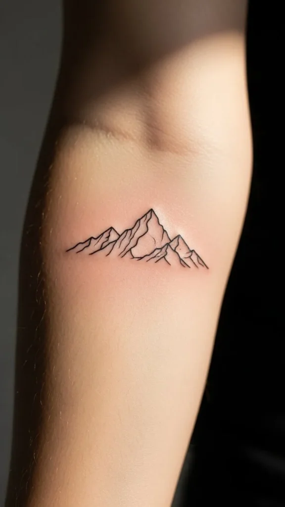 How to Draw Minimal Mountain Outline Tattoos