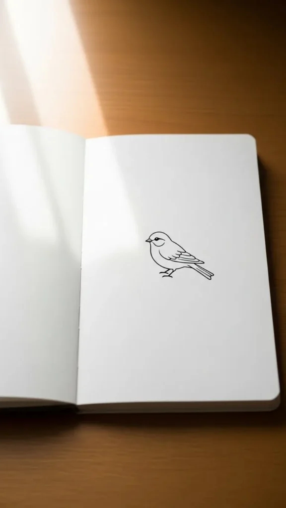 How to Draw Simple Bird Outline Tattoos