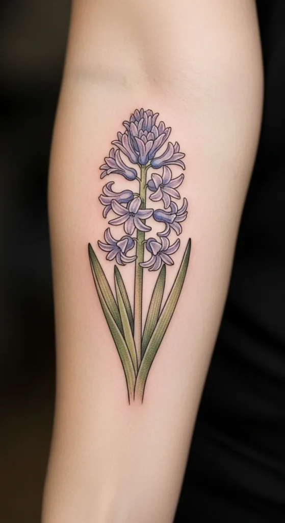 Hyacinth Vertical Tattoo