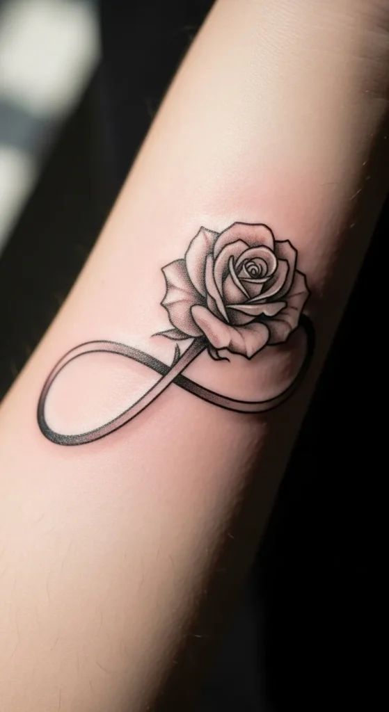 Infinity Rose Tattoos