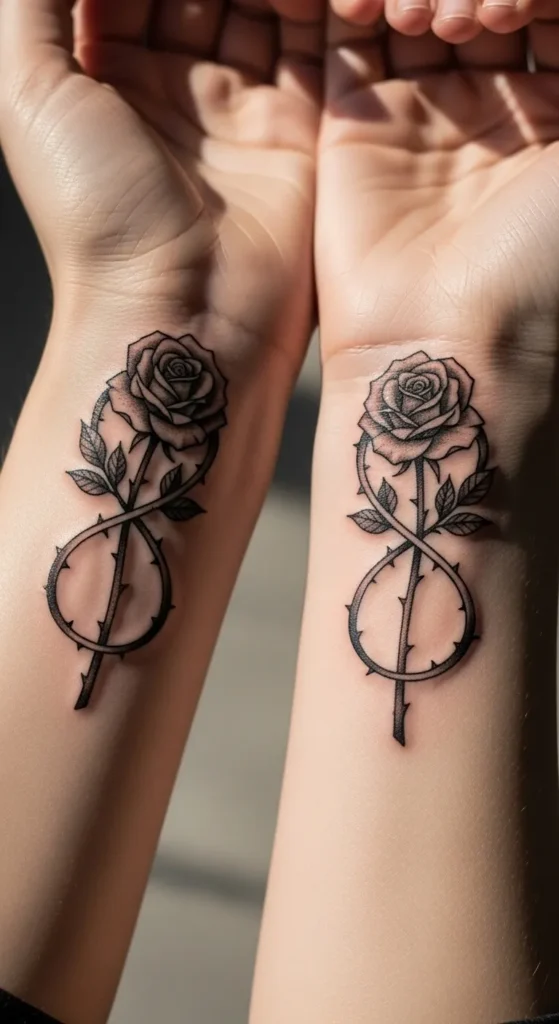 Infinity Rose With Matching Pair Idea