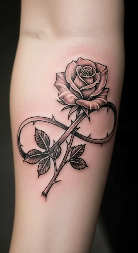  Infinity Rose With Thorns
