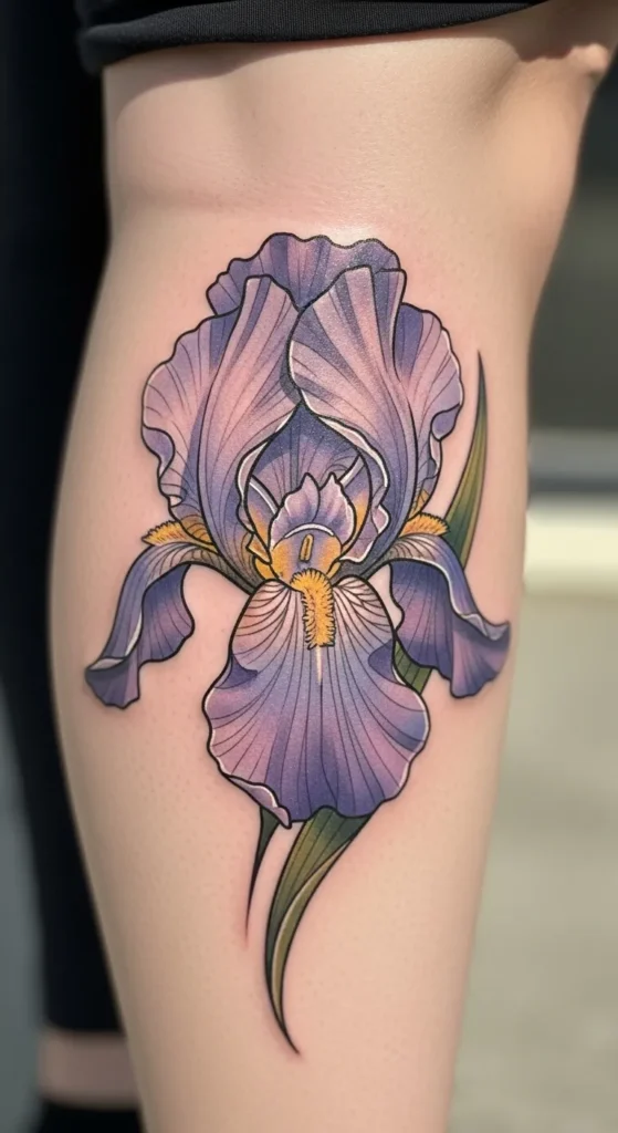Iris Birth Flower Design