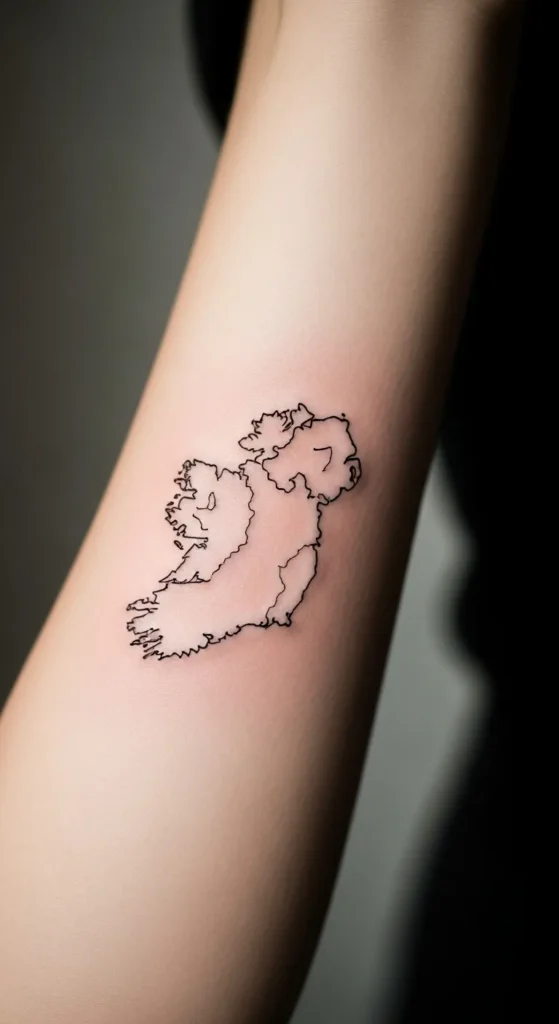 Irish Coastline Outline