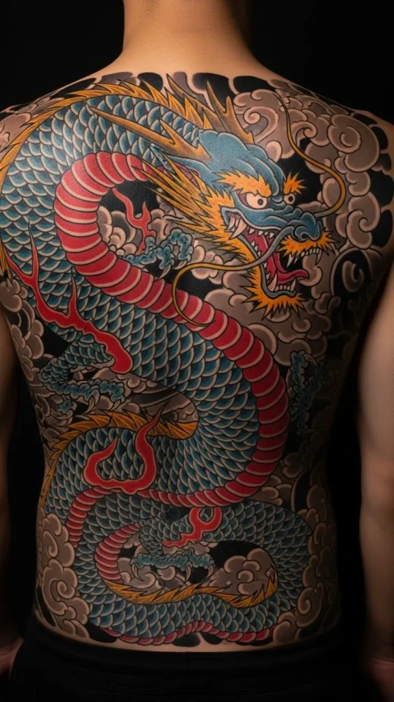 Japanese Dragon Back Piece
