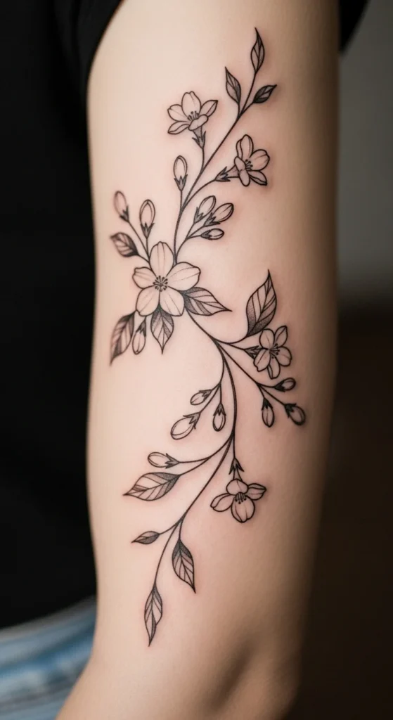 Jasmine Vine Tattoo