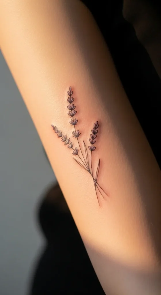 Lavender Sprig Tattoo