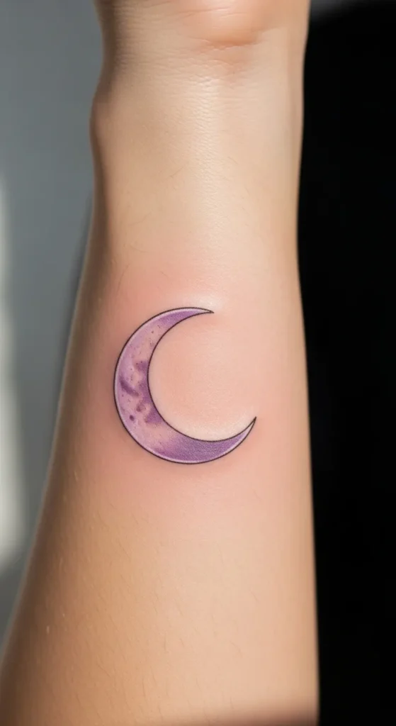 Light Lilac Crescent Moon