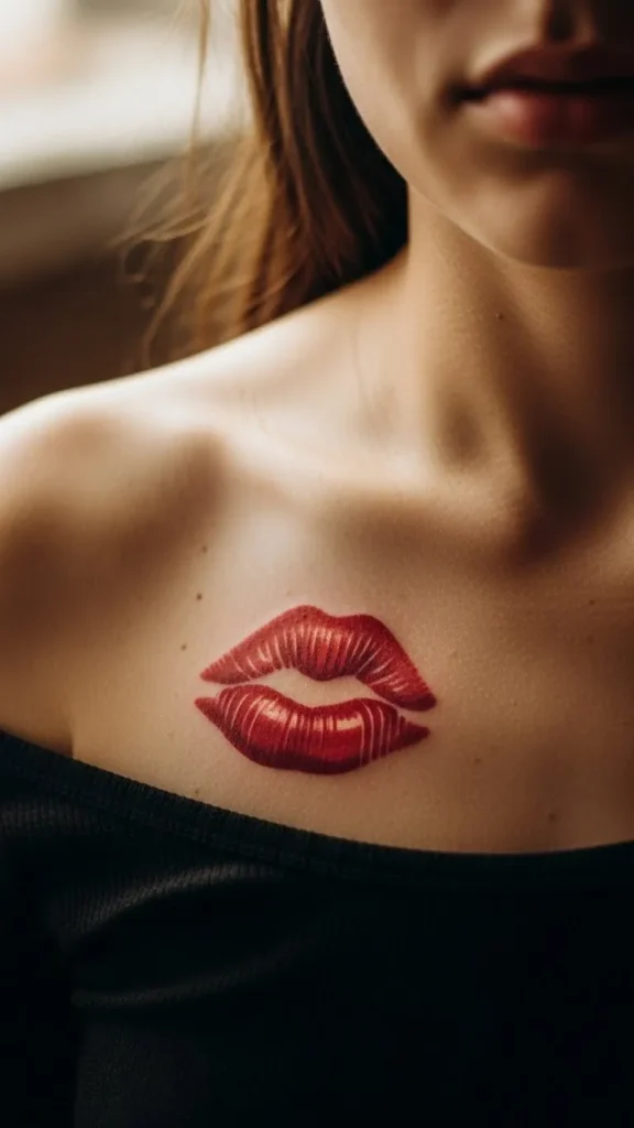 Lips Kiss Tattoos