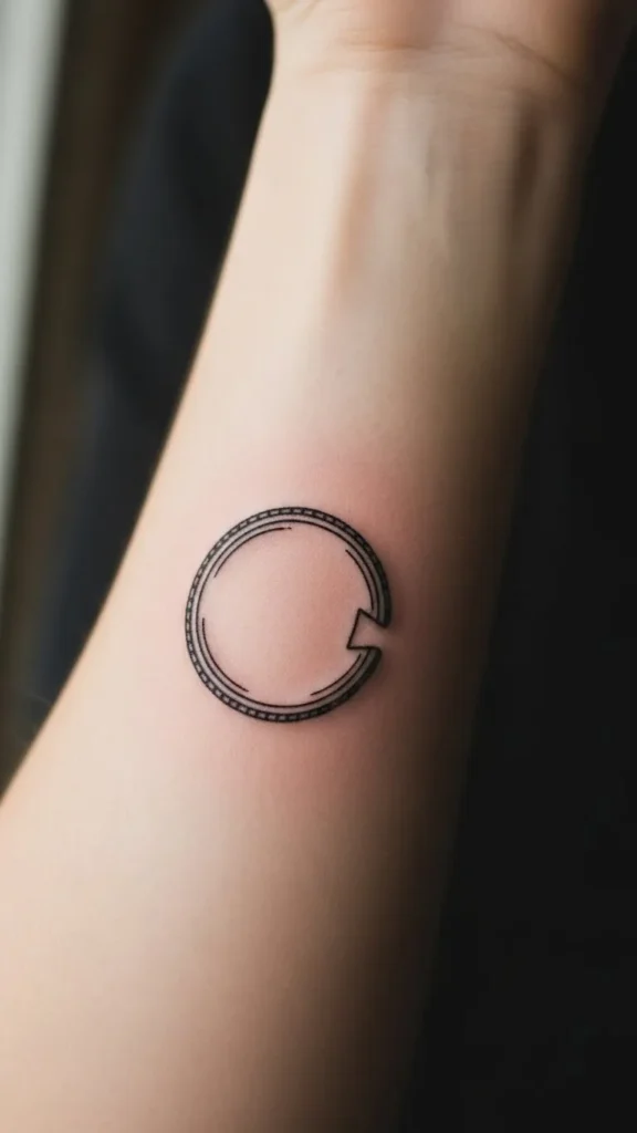 Lucky Coin Outline with Gap